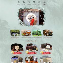 Giao diện website bán trà