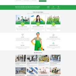 Giao diện website dịch vụ vệ sinh