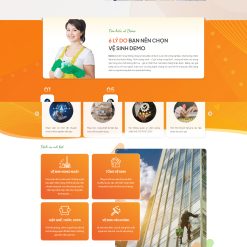 Giao diện website dịch vụ vệ sinh công nghiệp