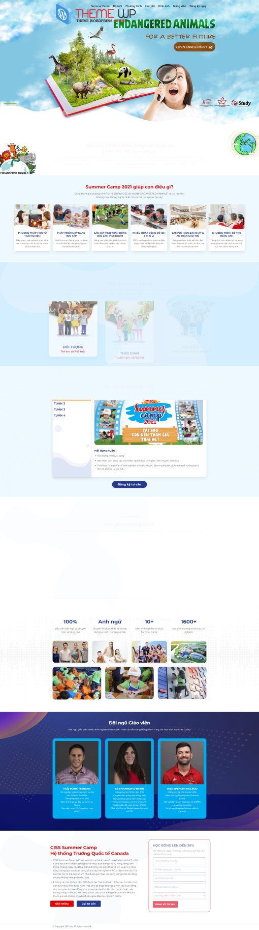 Giao diện website edu
