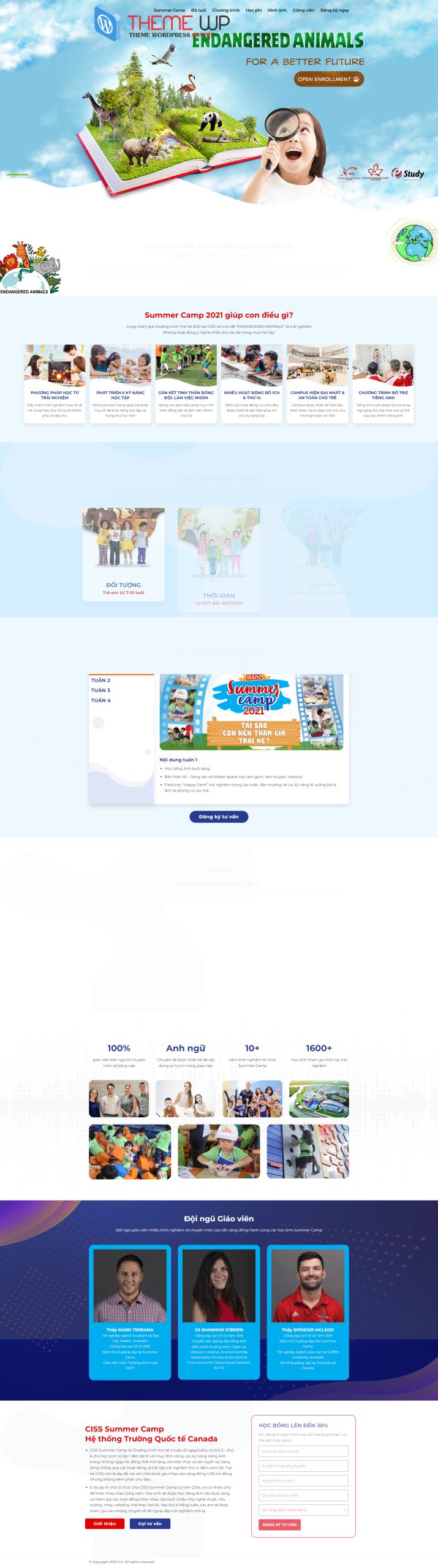 Giao diện website edu