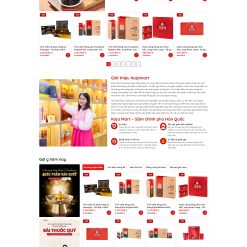 Giao diện website shop bán sâm hàn quốc